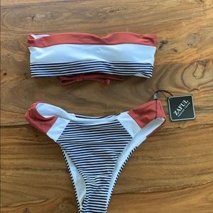 Cute strapless bikini